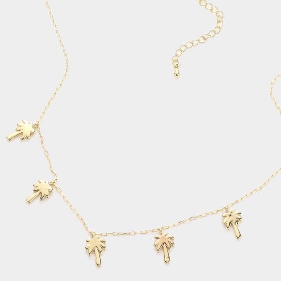 Palm tree gold chain necklace - Picture 3 of 4